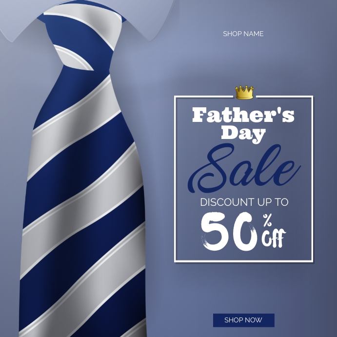 father's day sale ad Square (1:1) template