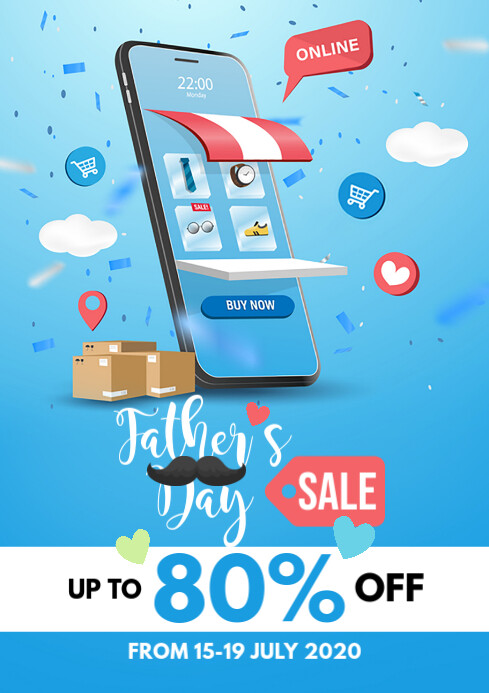 Father's Day Sale Flyer A4 template