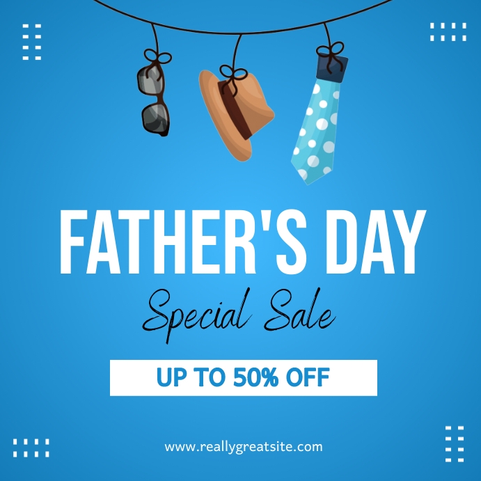 Father's day sale Instagram post. Template PosterMyWall