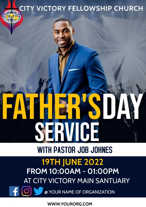 Father's Day Service Template | PosterMyWall