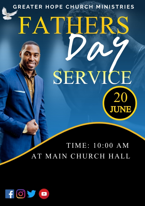 Father's Day Service Template | PosterMyWall