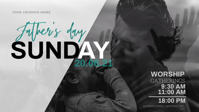 father's day Sunday Church Event Template Miniatura na YouTube