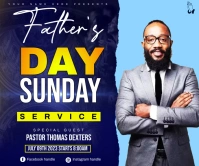 Father's day Sunday service Grand rectangle template