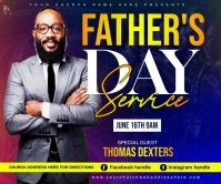 Father's day Sunday service Grand rectangle template
