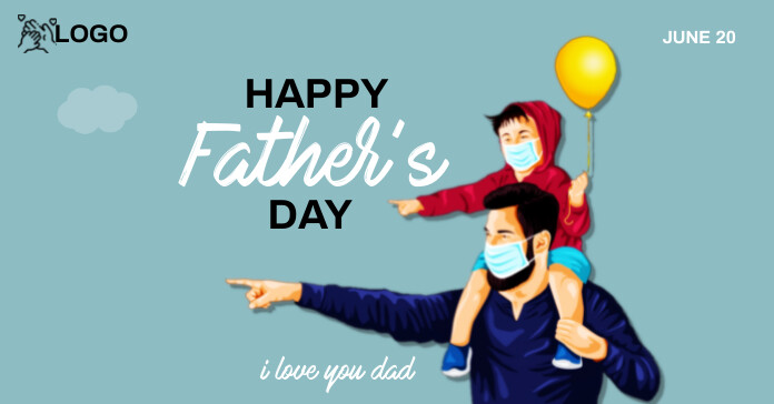 Father's Day template Reklama na Facebooka