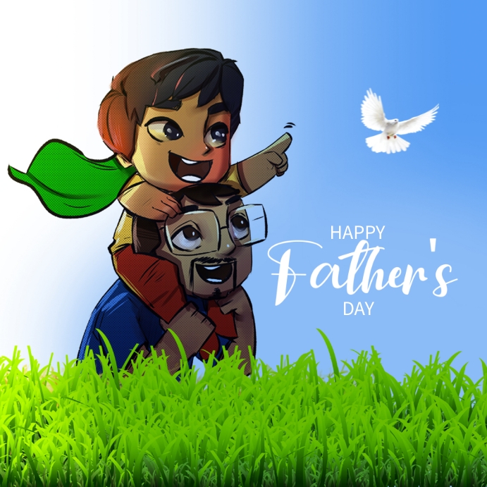 Father's Day template Kwadrat (1:1)