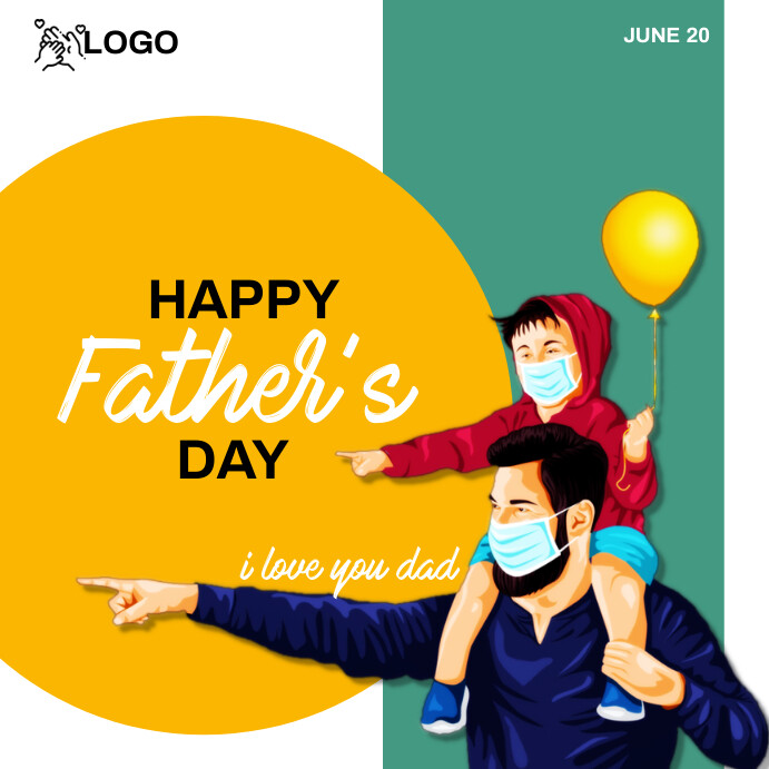 Father's Day template Instagram Post
