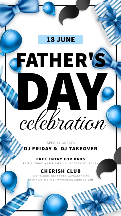 Father's Day Template Digital Display (9:16)