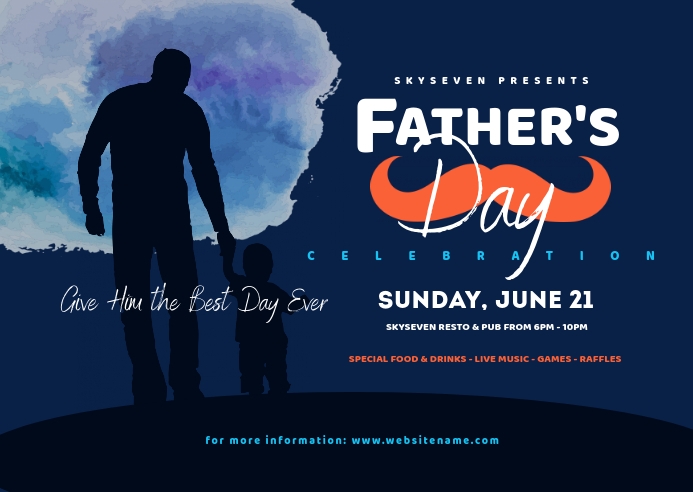 Father's Day Twitter Postcard template