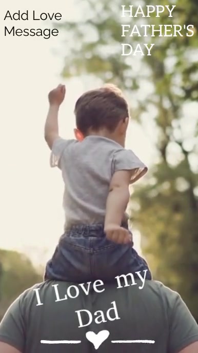 Father's Day Video Ekran reklamowy (9:16) template