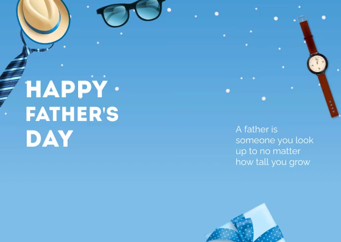Father's Day Wish, postcard Pocztówka template
