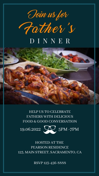 Father's Dinner Instagram Story template
