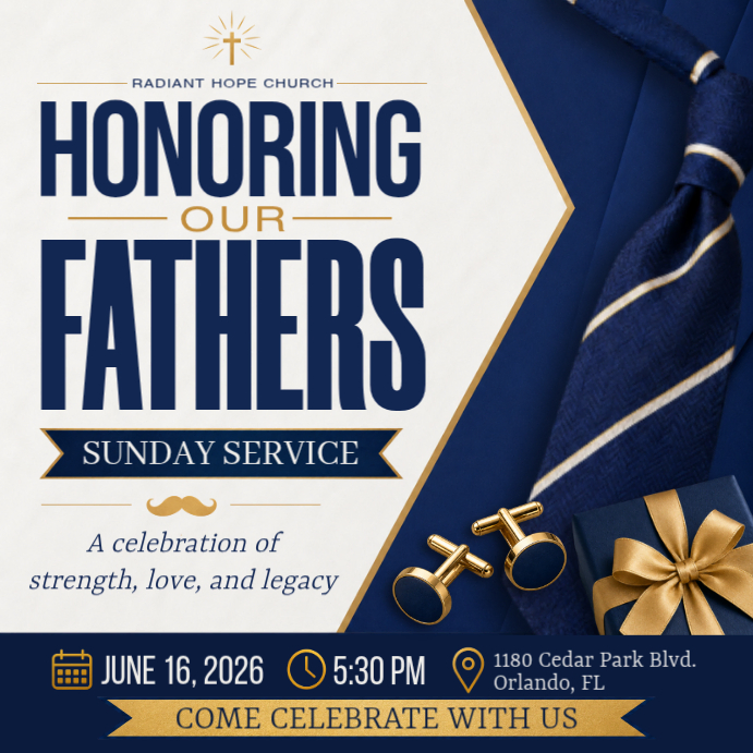 Father's Day Church Service Template | PosterMyWall
