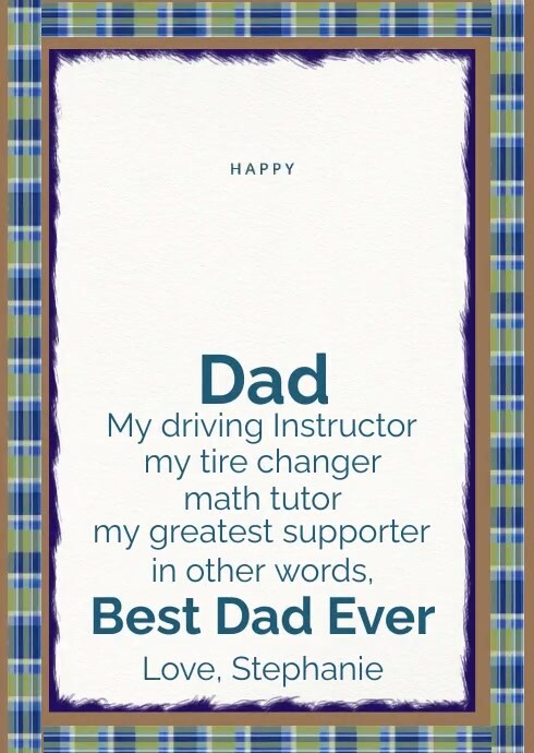 Father Day Card From Daughter Template PosterMyWall father-day-card-from-daughter-template-postermywall