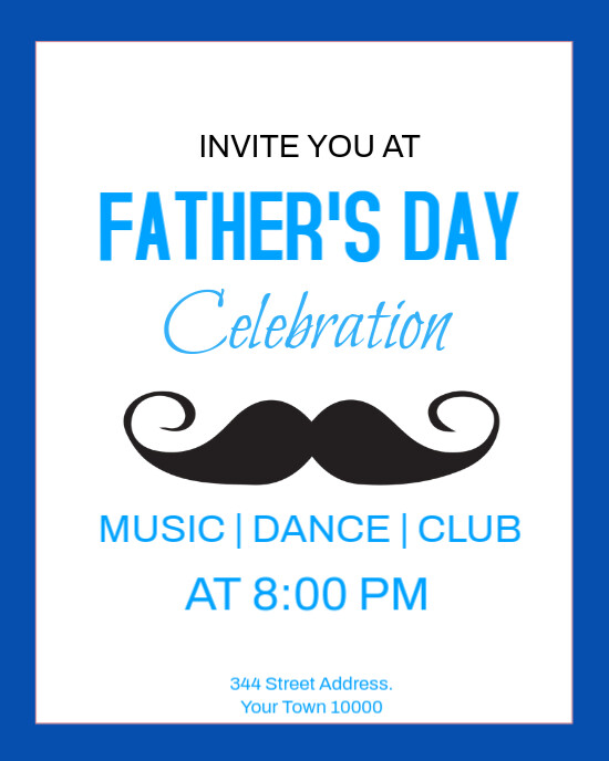 Father Day celebration invitation Instagram Portrait template