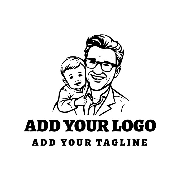 Dad Script Logo Father Logo Design