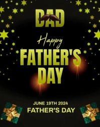 FATHER DAY VIDEO FALYER Poster/Wallboard template