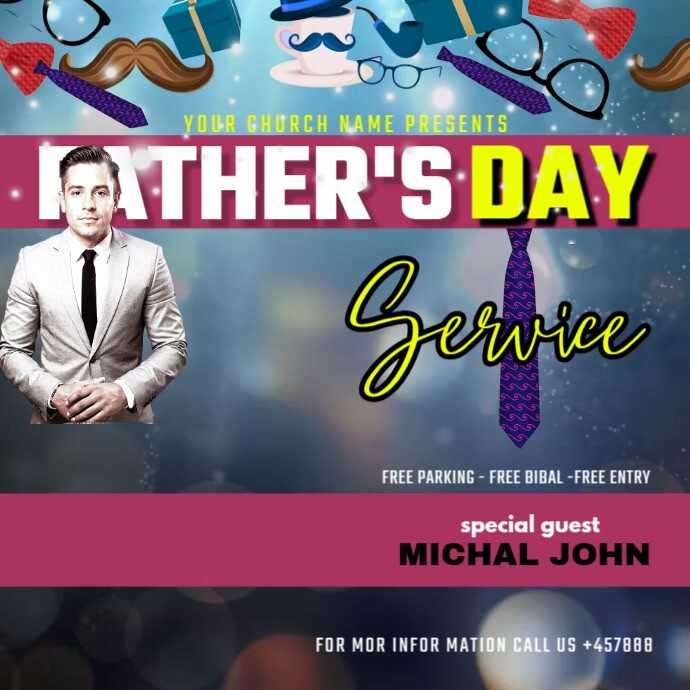 father day video flyer Template PosterMyWall