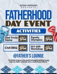 Hvid Fatherhood Day Event Løbeseddel Template