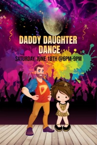 1 290 Father Daughter Dance Flyer Customizable Design