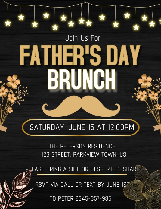 fathers day brunch,fathers day event flyer (1 Template | PosterMyWall