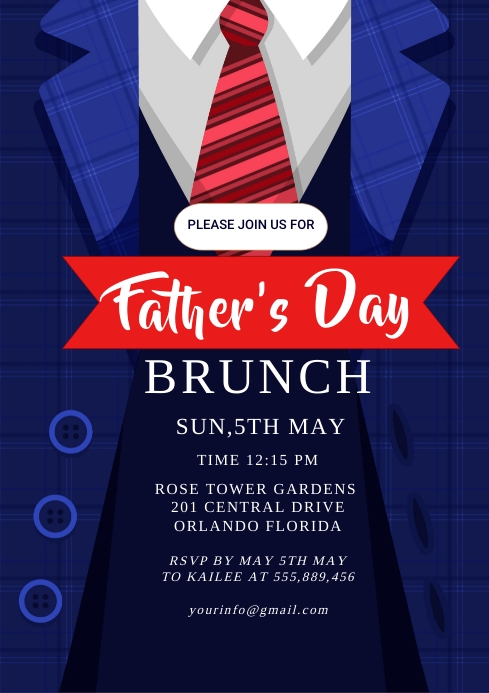 Fathers Day Brunch Template PosterMyWall