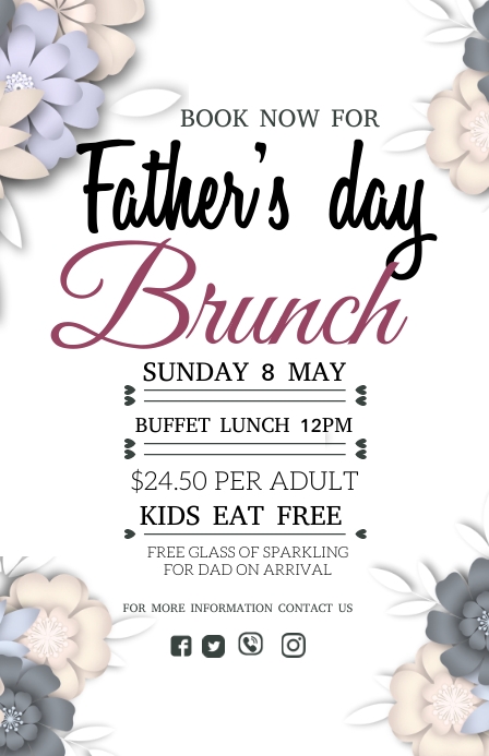 Fathers Day Brunch Template PosterMyWall