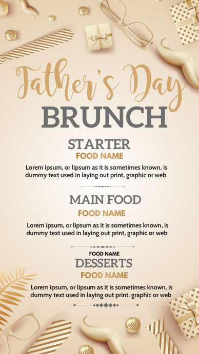 Fathers day brunch Template | PosterMyWall