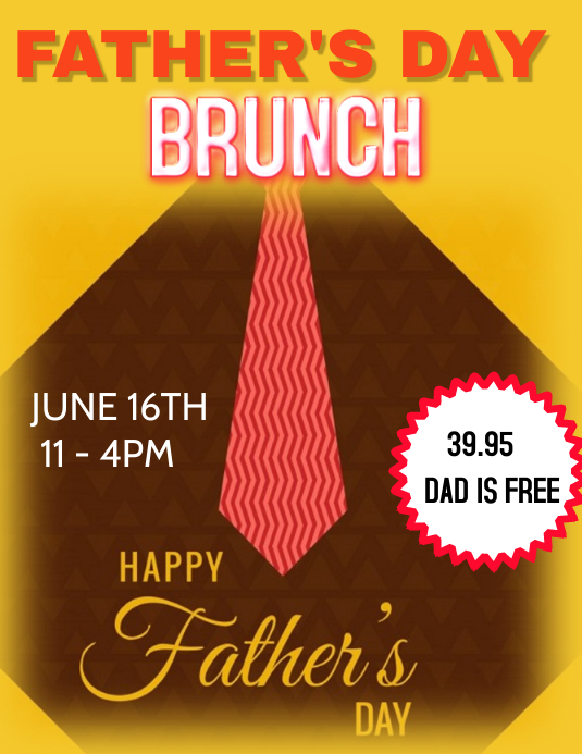 FATHERS DAY BRUNCH Template PosterMyWall