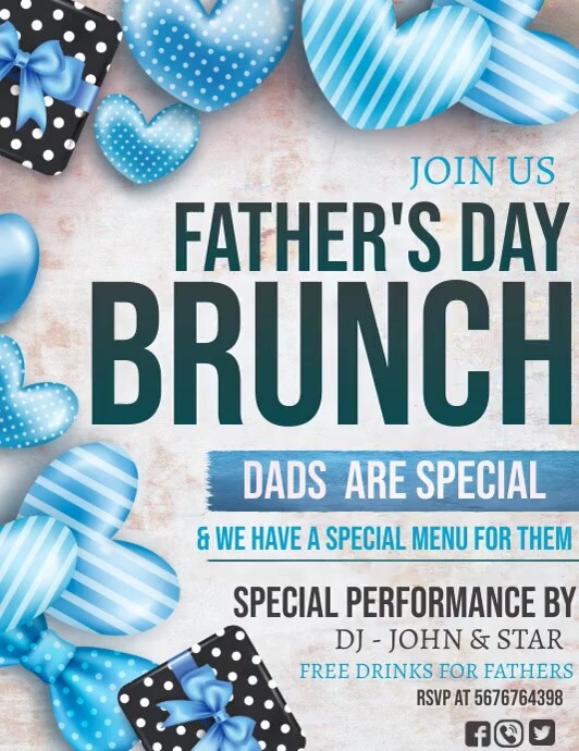 Fathers Day Brunch Template PosterMyWall