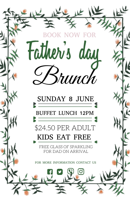 fathers day brunch Template | PosterMyWall