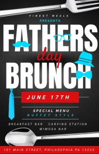 fathers Day Brunch Tabloïd template