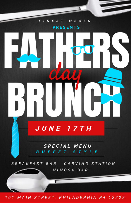 fathers Day Brunch 小报 template