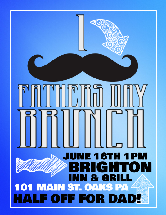 Fathers Day Brunch Template | PosterMyWall Fathers Day Brunch Template | PosterMyWall