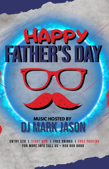 FATHERS DAY CELEBRATION Meia página larga template