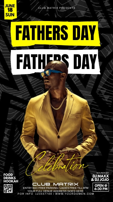 Fathers day celebration Digitale Vertoning (9:16) template