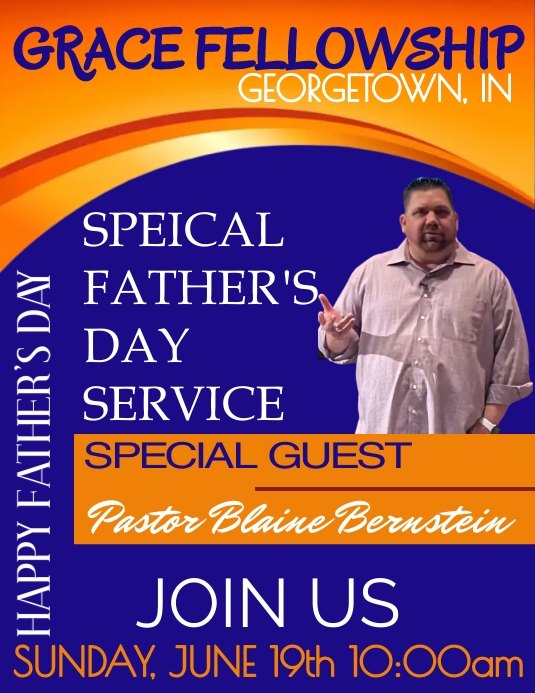 FATHERS DAY CHURCH FLYER template