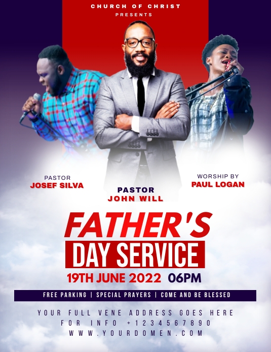 Fathers Day Church Service Template PosterMyWall fathers-day-church-service-template-postermywall
