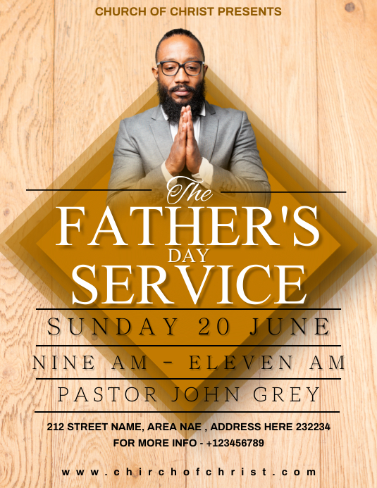 Fathers Day Church Service Template PosterMyWall fathers-day-church-service-template-postermywall