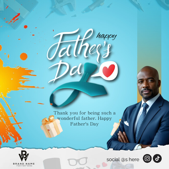 Fathers day 方形(1:1) template