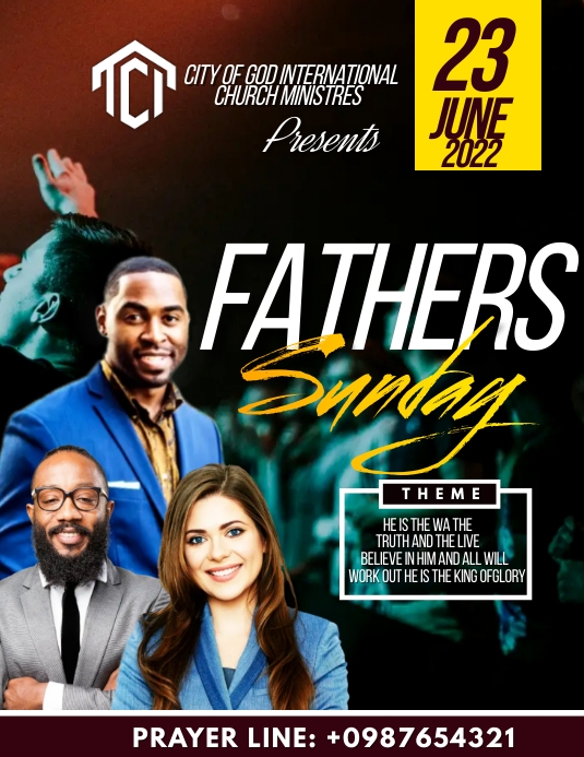 fathers day Flyer (US Letter) template