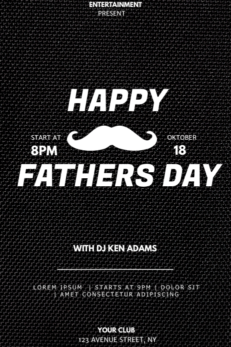 Fathers Day Event Party Flyer Template Fathers Day Event Party Flyer Template