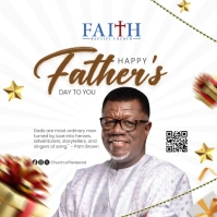 Fathers Day Flyer Design Template Persegi (1:1)