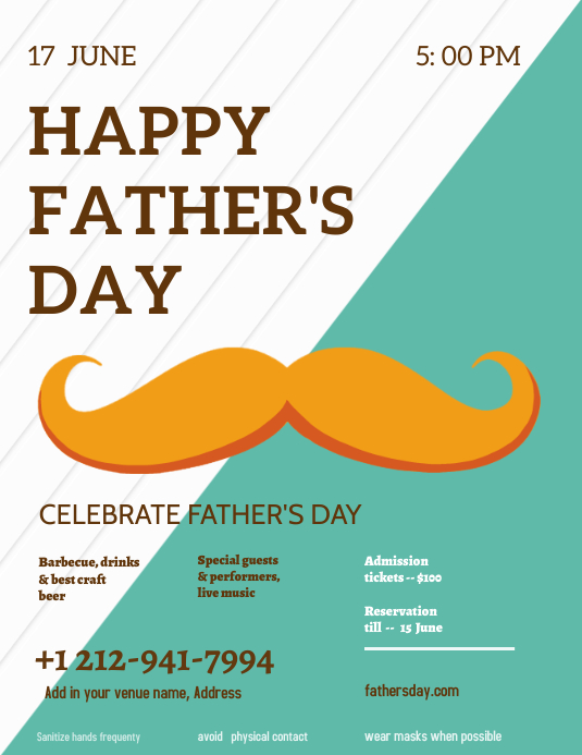 Copy of Fathers day flyer PosterMyWall