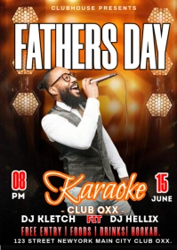 fathers day karaoke A6 template