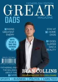 fathers day magazine cover A3 template
