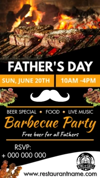 Fathers day menu Digital Display (9:16) template