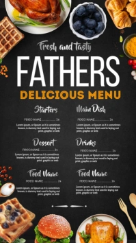 fathers day menu Instagram Story template
