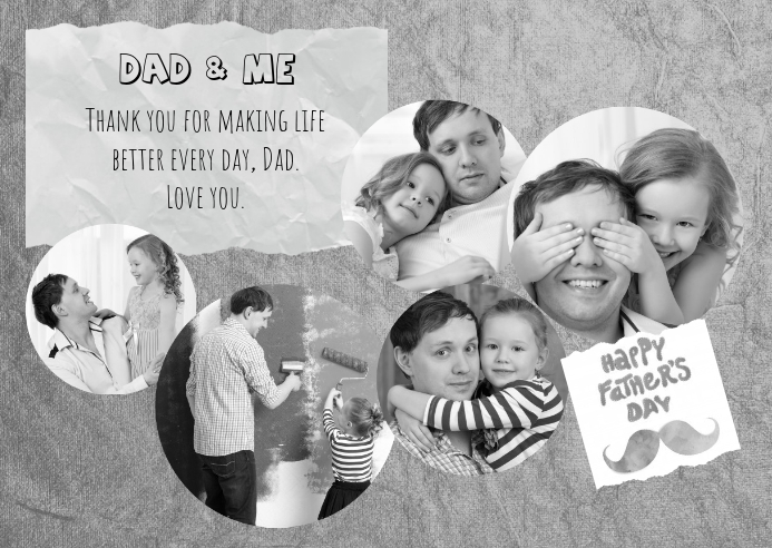 fathers day photo collage Template | PosterMyWall