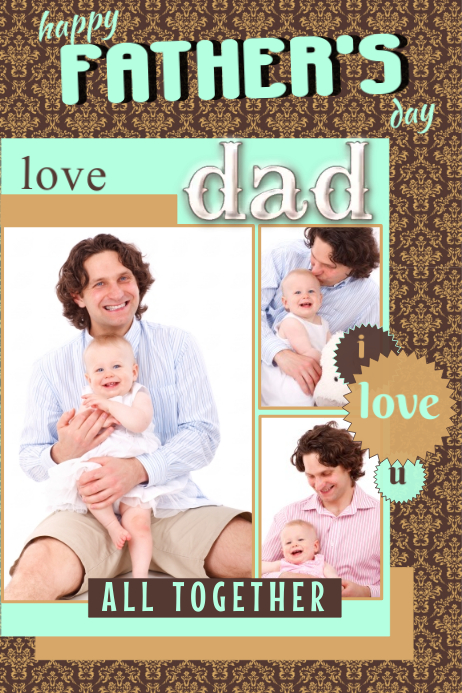Fathers Day Photo Collage Template | PosterMyWall
